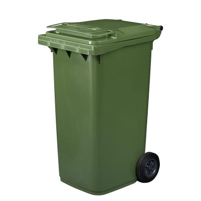 Plastová popelnice 240 l, zelená, II. jakost, doprodej