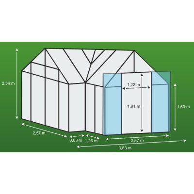 Skleník VITAVIA SIRIUS PC 6 mm stříbrný