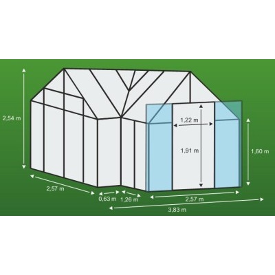 Skleník VITAVIA SIRIUS PC 6 mm zelený